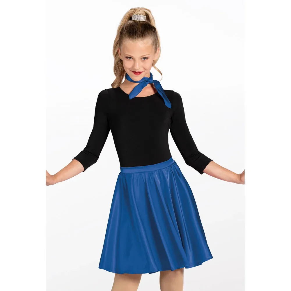 Pre-Owned Dance Costume Weissman 12919 Medium Child Blue Dress Jazz